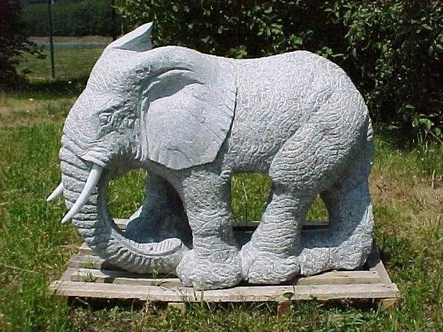 Naturstein Skulptur Elefant