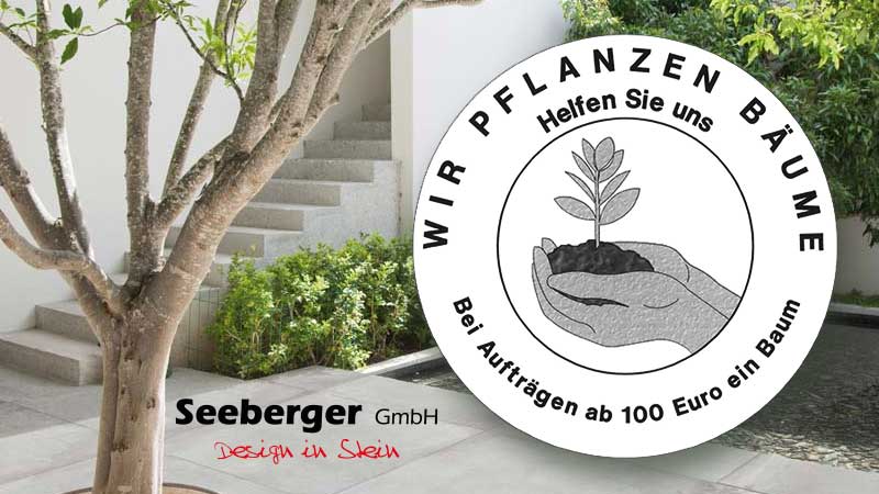 Seeberger Naturstein Aktion 'wir pflanzen Bäume'